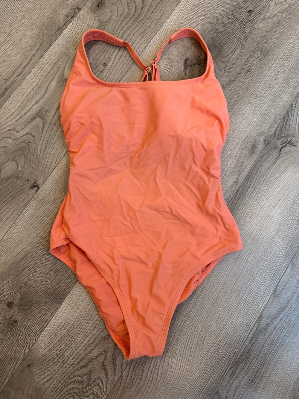 Kona Sol Solid Orange One-Piece Swimsuit